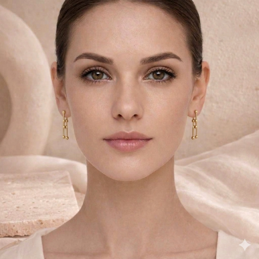 Luna Link Drop Earrings