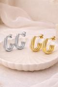 Claudia Ribbed Earrings