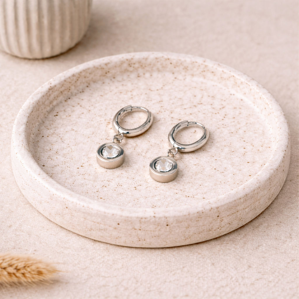Noa Crystal Hoop Earrings