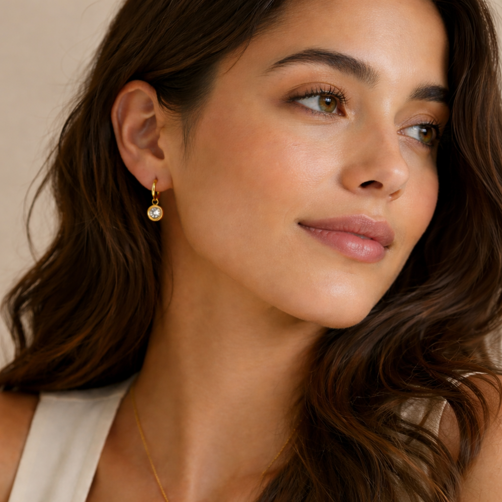 Noa Crystal Hoop Earrings
