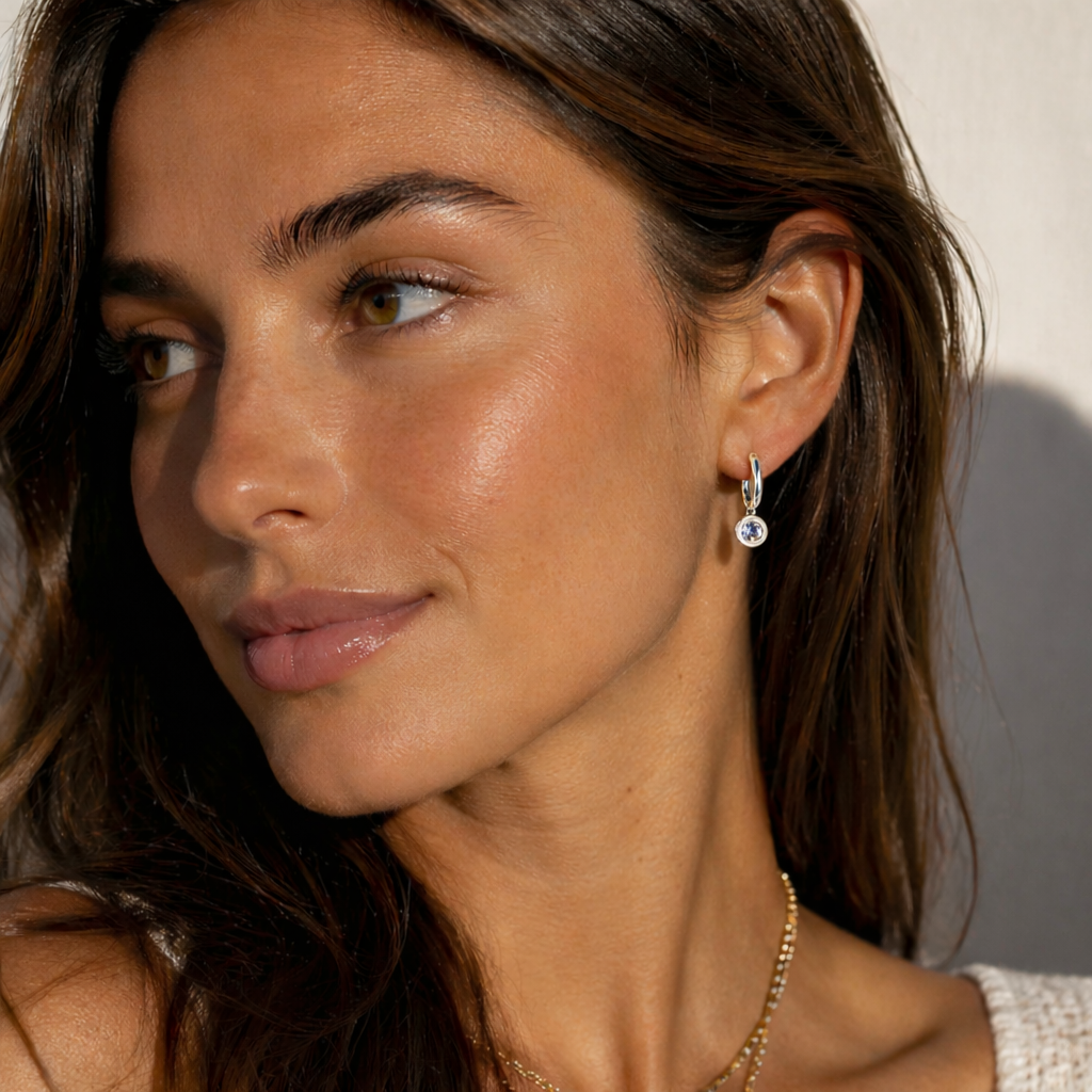 Noa Crystal Hoop Earrings