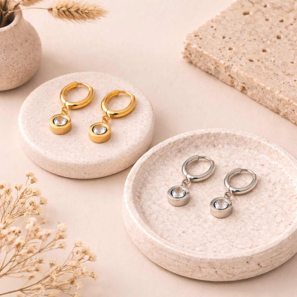 Noa Crystal Hoop Earrings