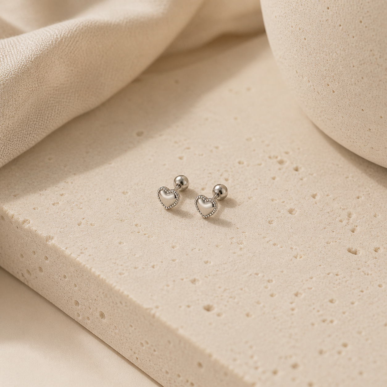Chloe Heart Studs