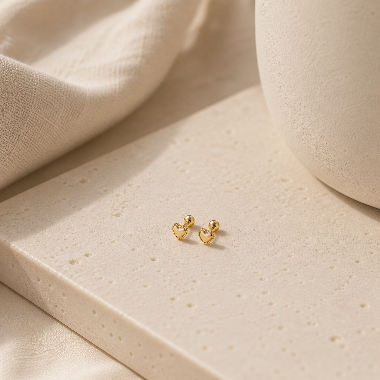 Chloe Heart Studs